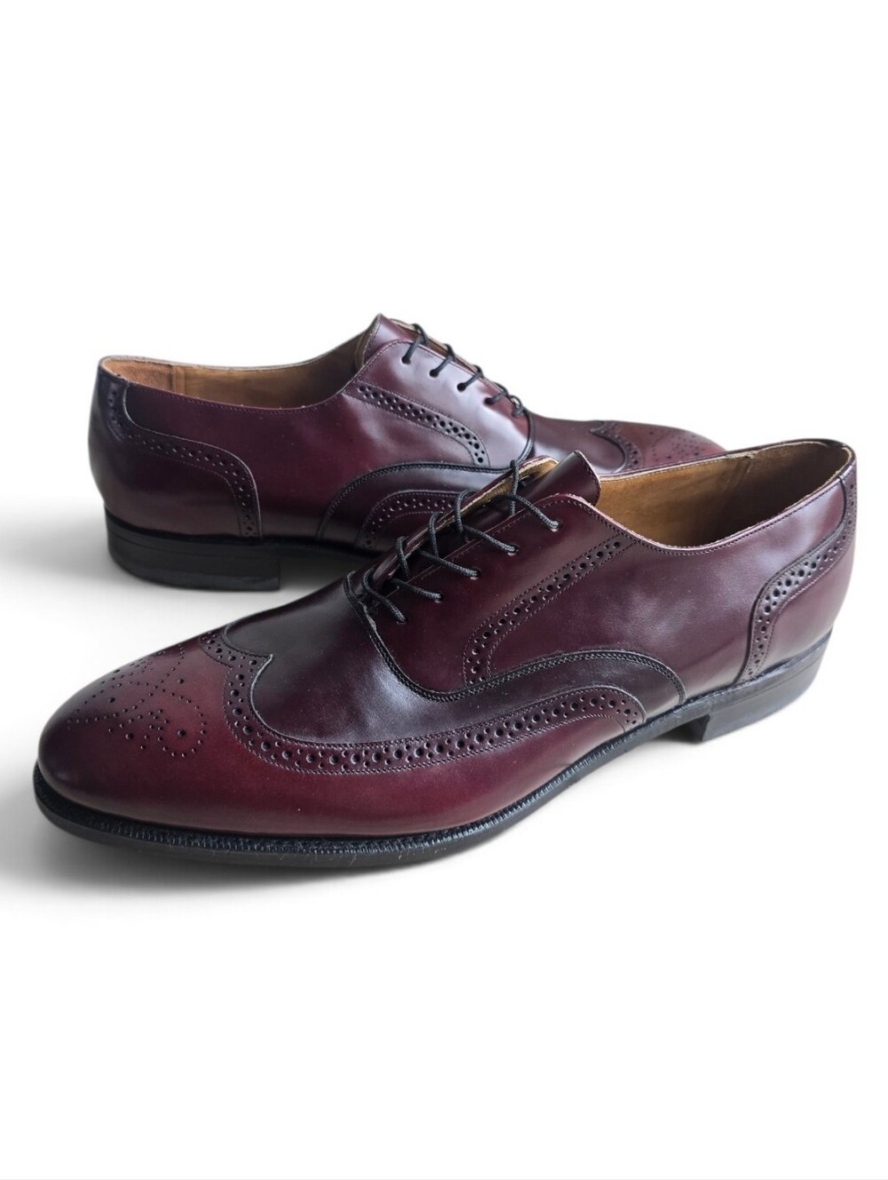 NEW Vintage Johnston & Murphy Optima Burgundy Oxfords